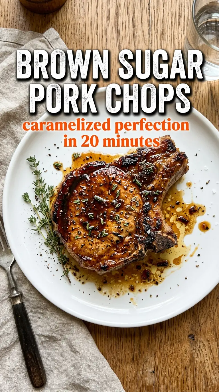Brown Sugar Pork Chops caramelized juicy skillet