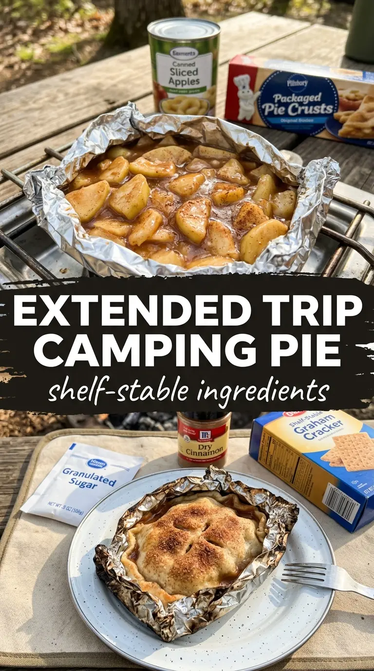 Campfire apple pie packets cinnamon apples graham topping