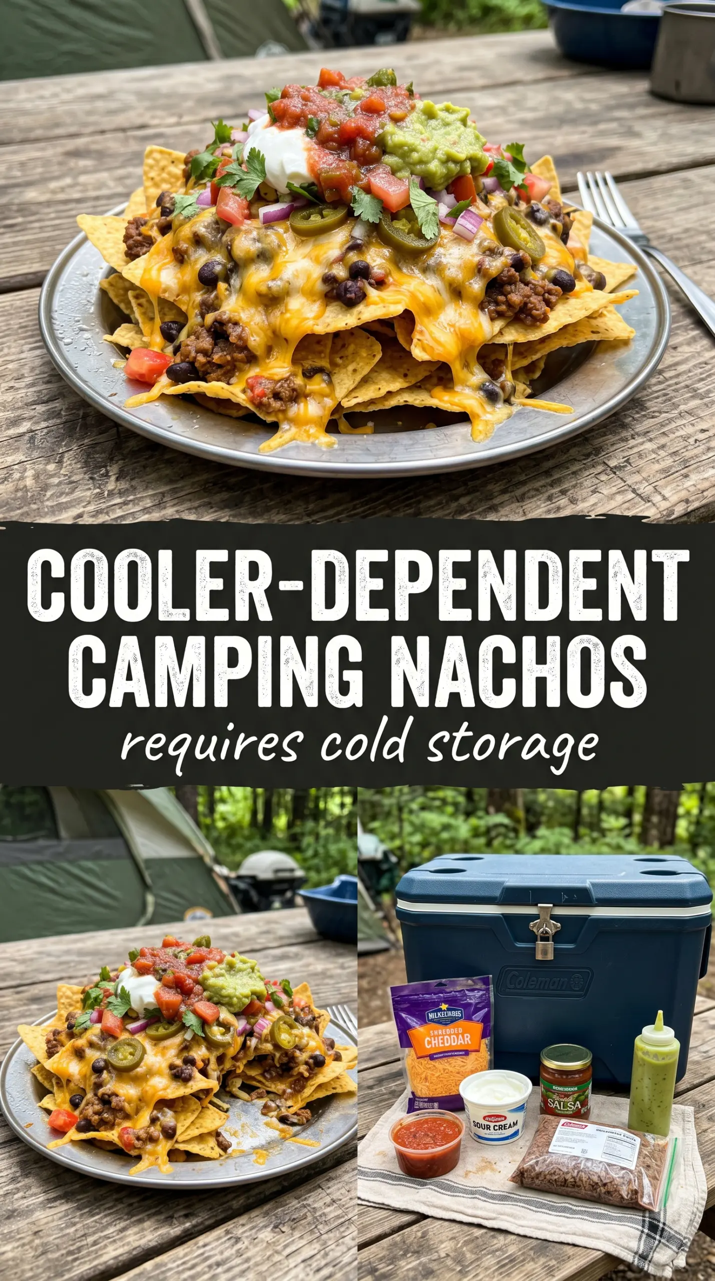 Campfire Nachos Supreme loaded cheesy smoky