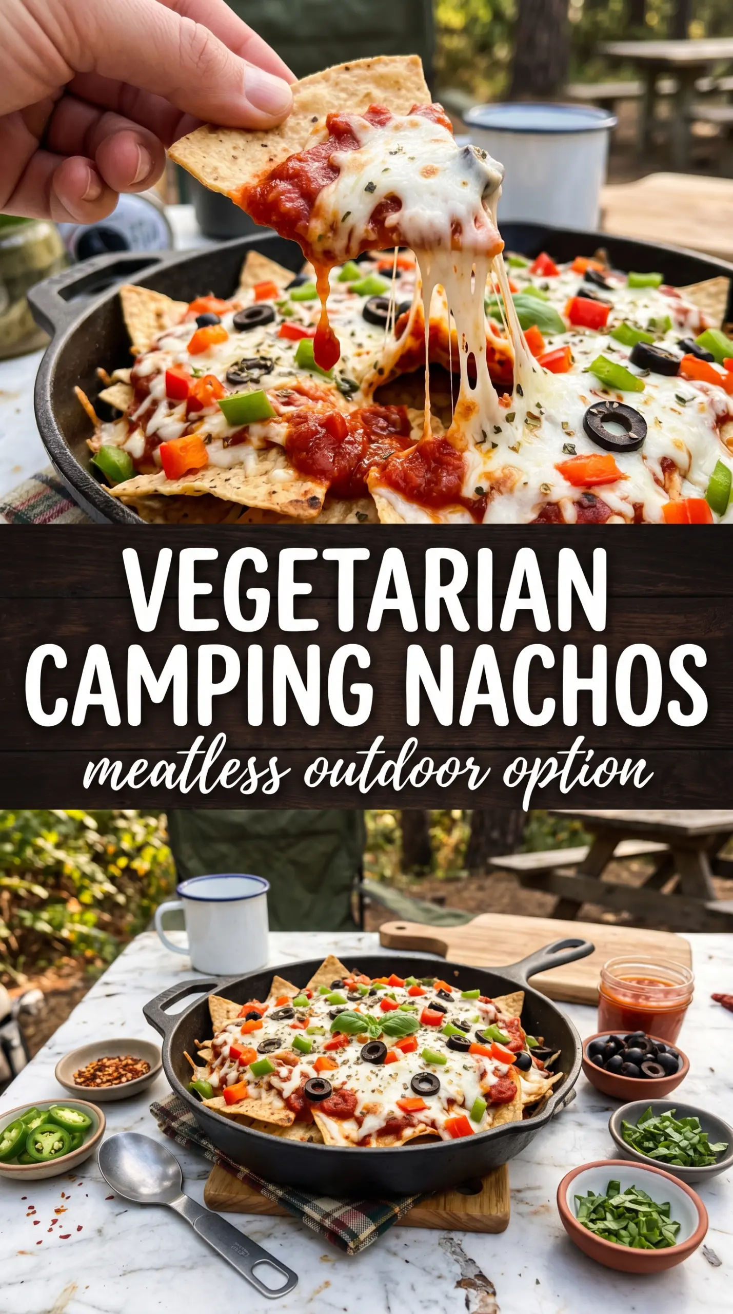 Campfire Pizza Nachos cheesy pepperoni smoky