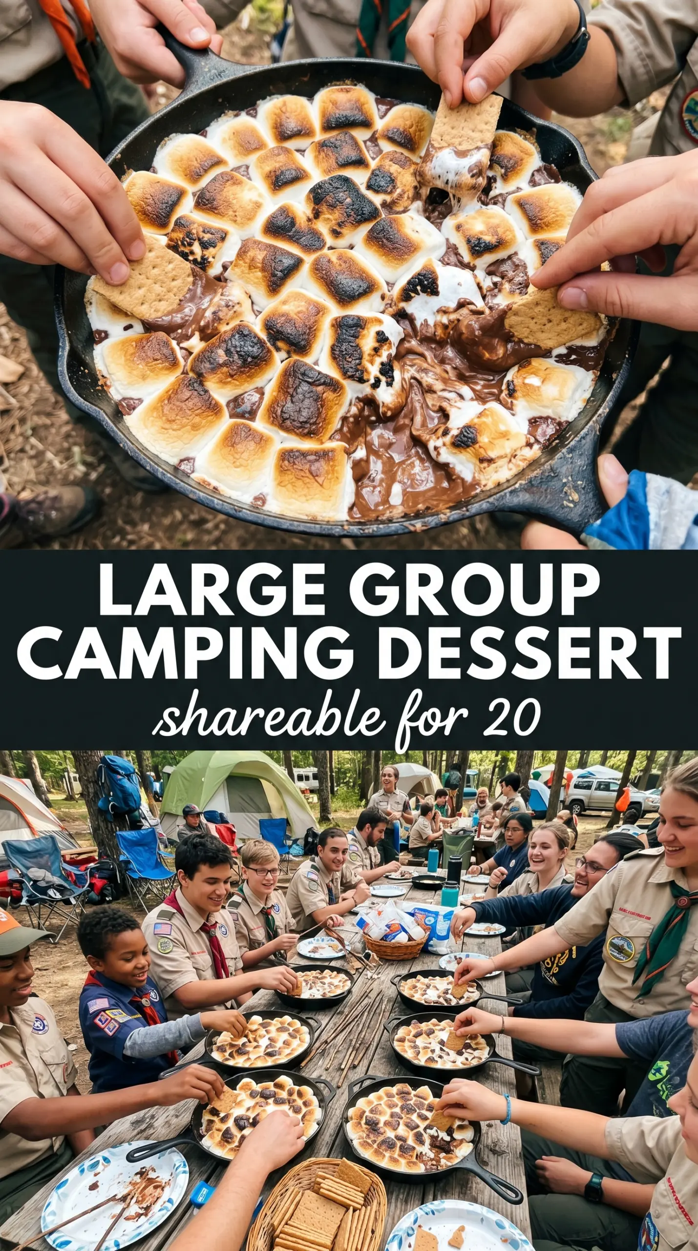 Campfire S'mores Dip chocolate marshmallow graham crackers