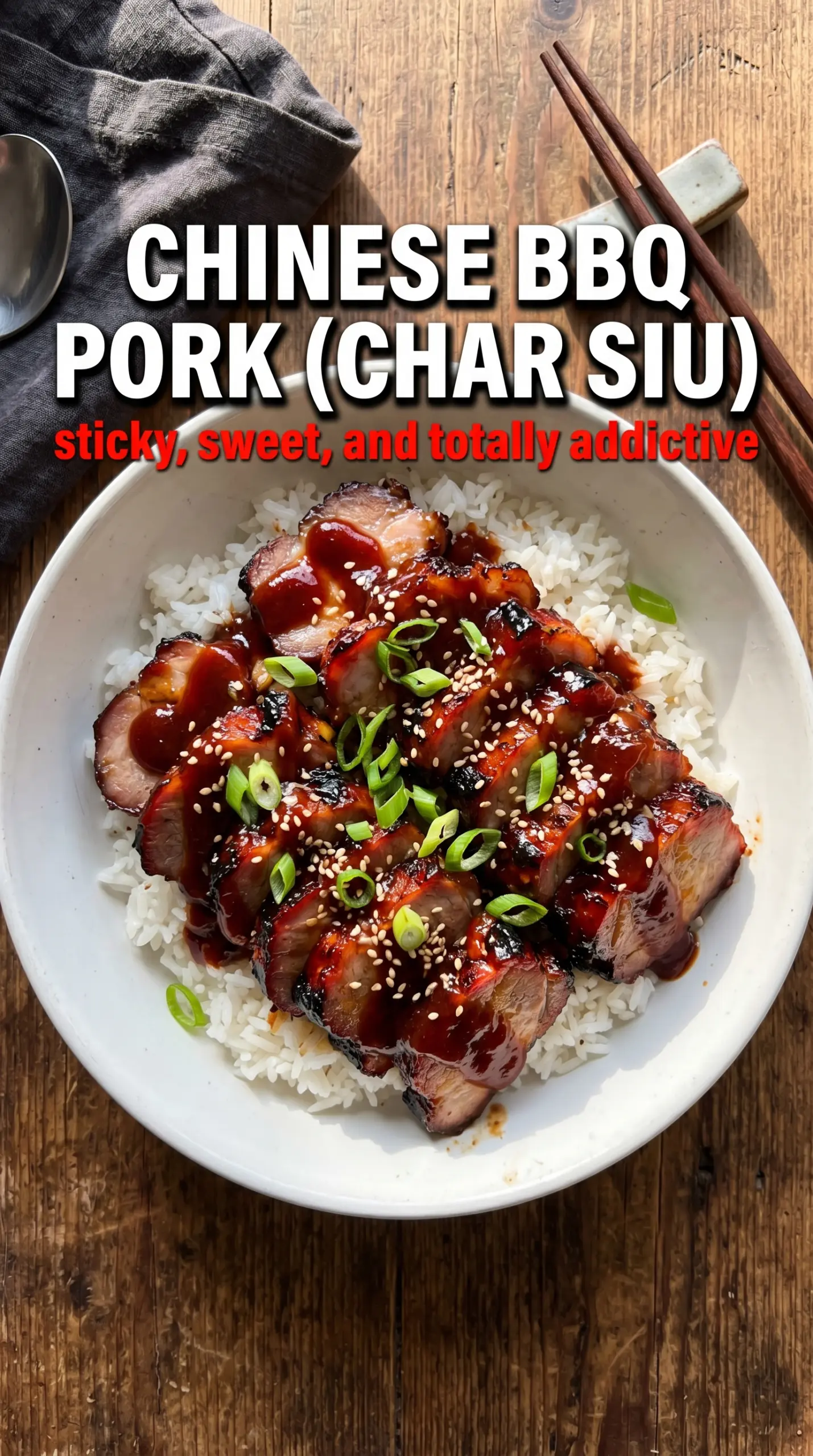 Cooked pork with sauce or glaze