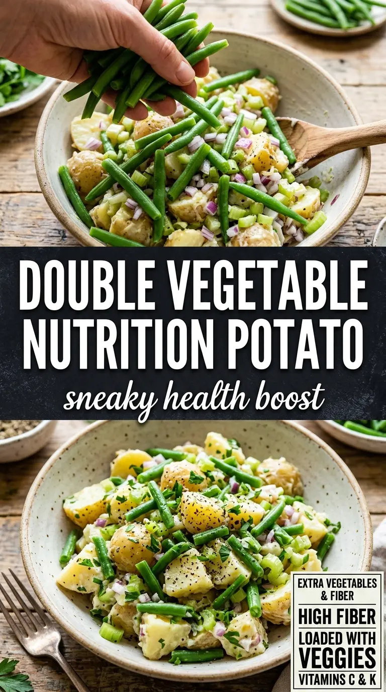 Creamy Green Bean Potato Salad with herbs and creamy dressing