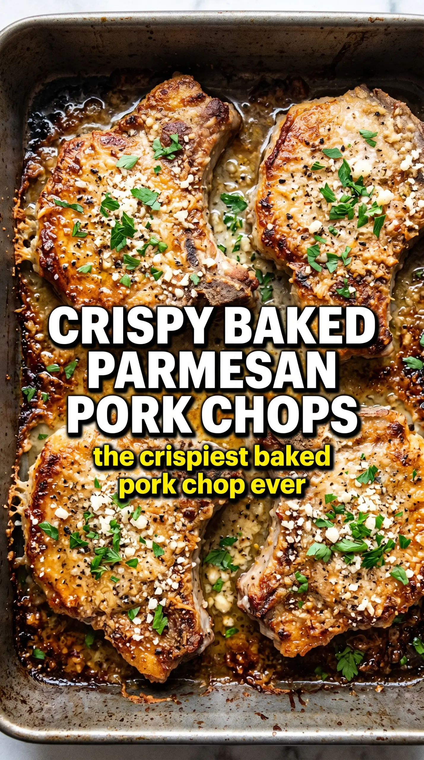 Crispy Baked Parmesan Pork Chops crunchy juicy parmesan