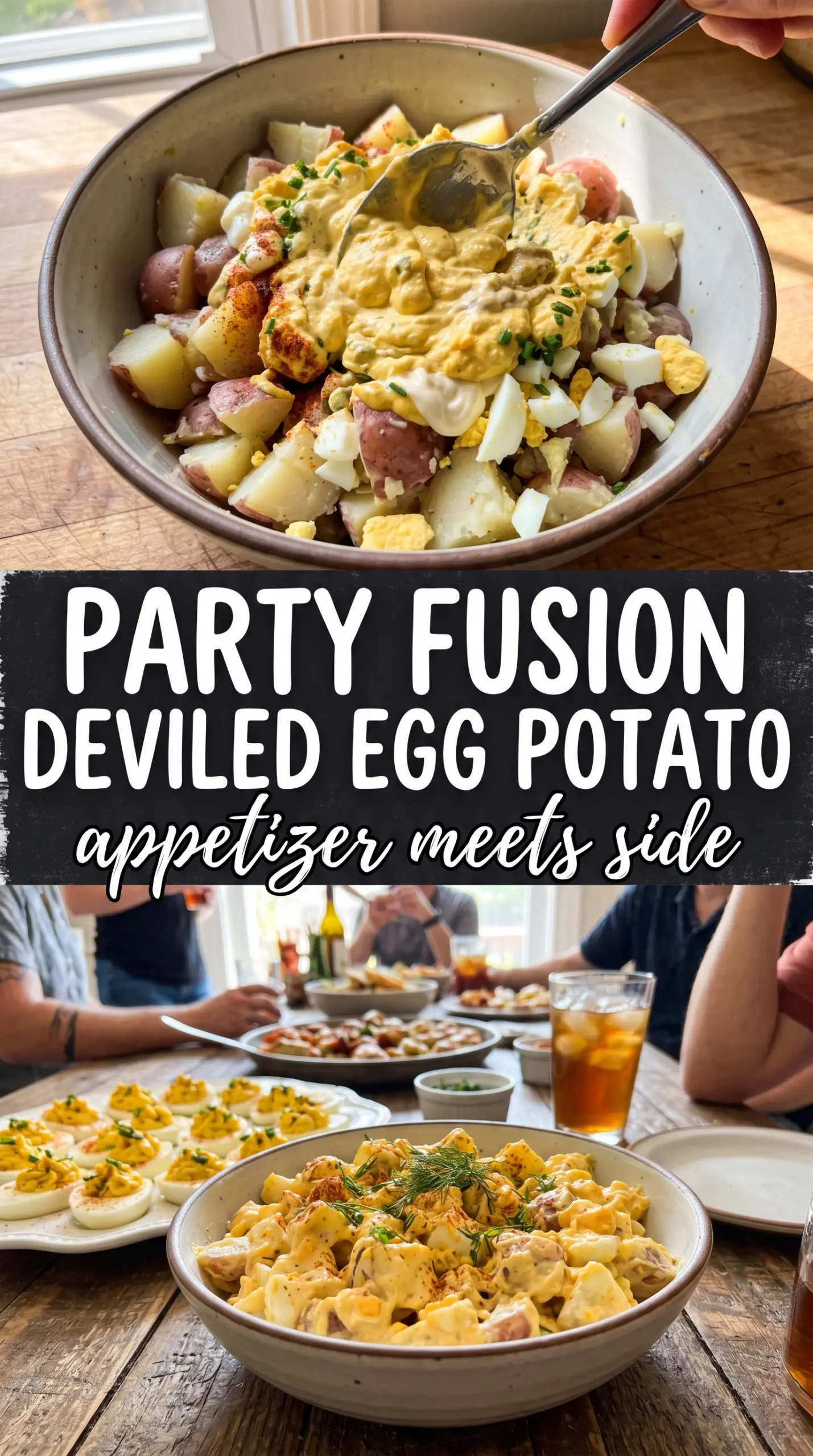 Deviled Egg Potato Salad creamy mustard
