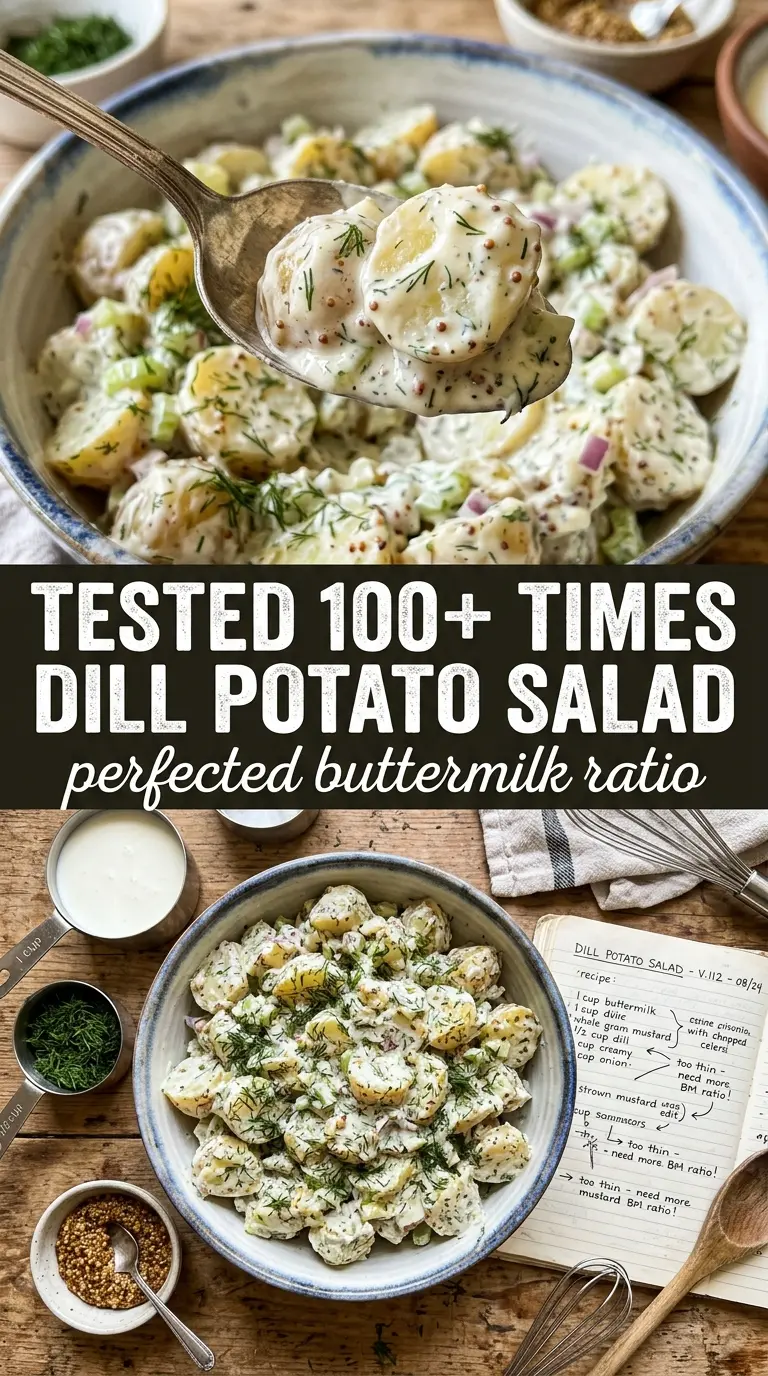 Dill Potato Salad with Mustard Buttermilk Dressing tangy fresh-herb