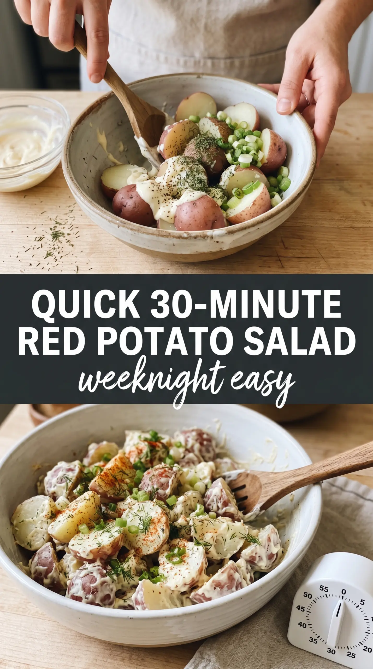 Easy Red Skinned Potato Salad creamy herbs