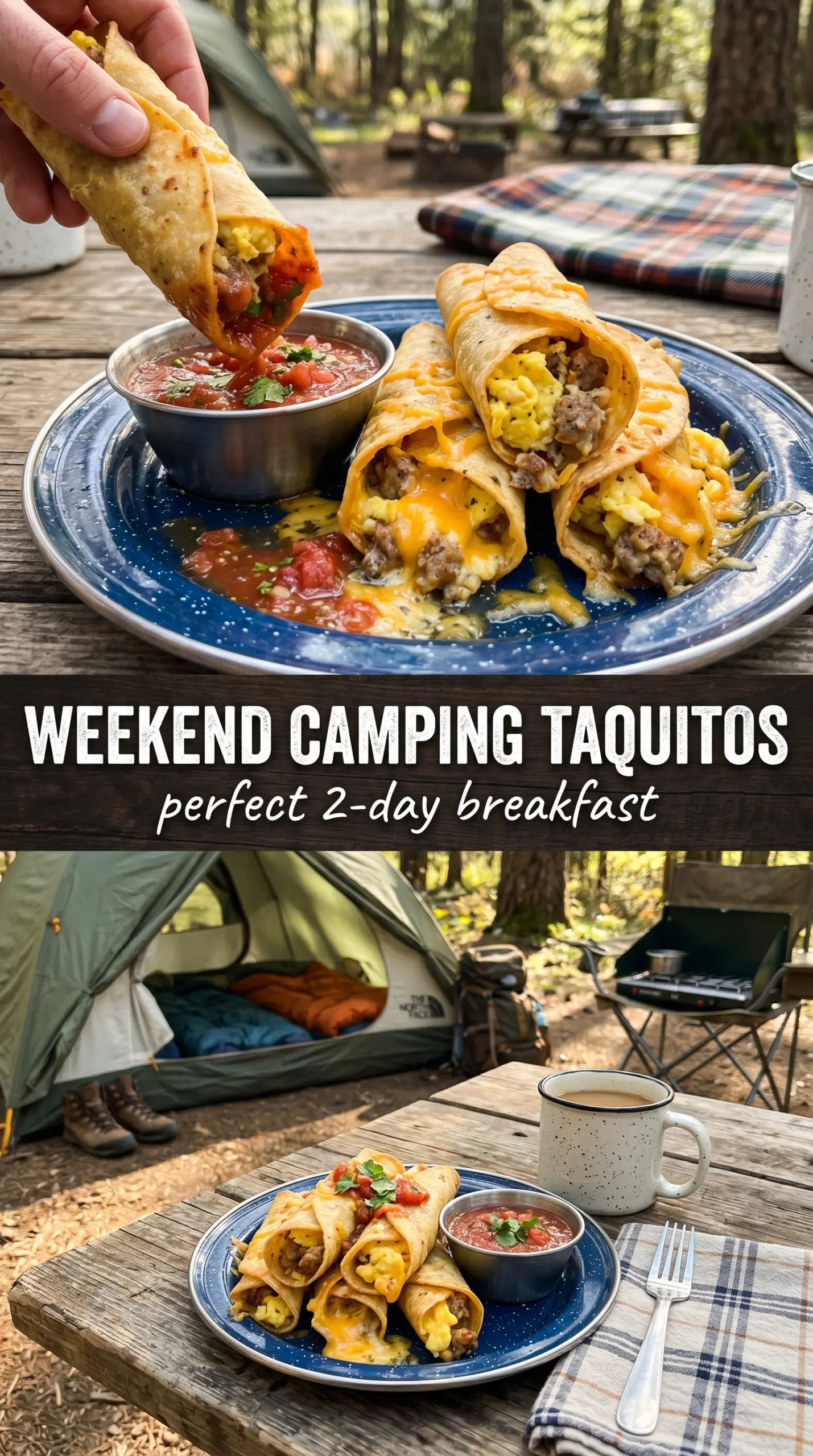 Egg and Sausage Breakfast Taquitos crispy cheesy portable