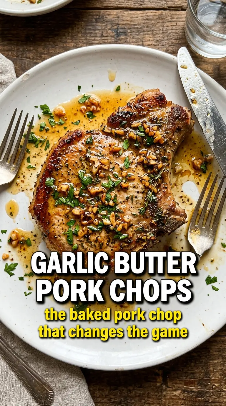 Garlic Butter Baked Pork Chops juicy buttery