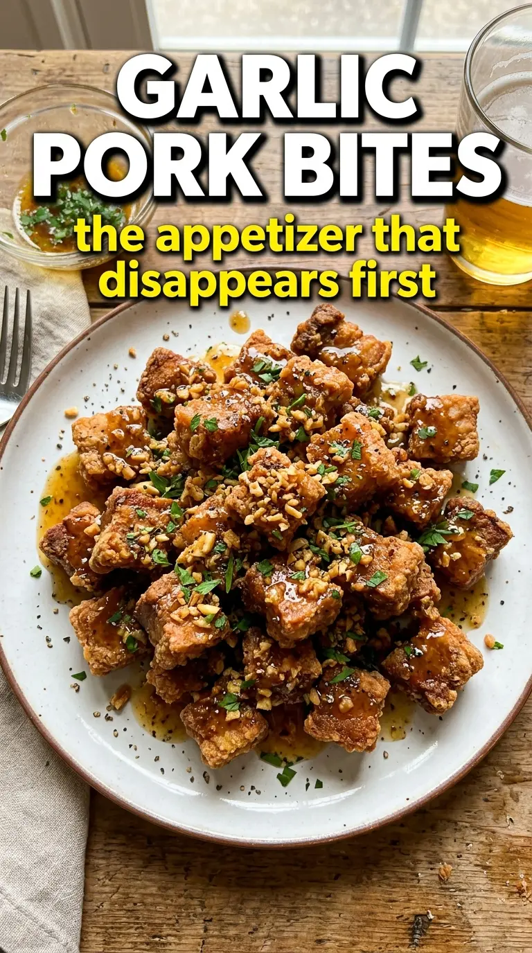 Garlic Pork Bites crispy garlicky skillet