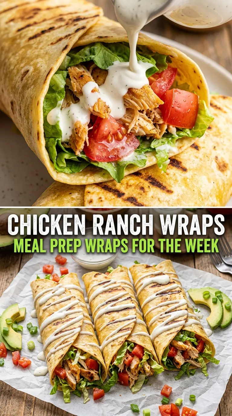Grilled Chicken Ranch Wraps, toasted tortilla, bacon, ranch