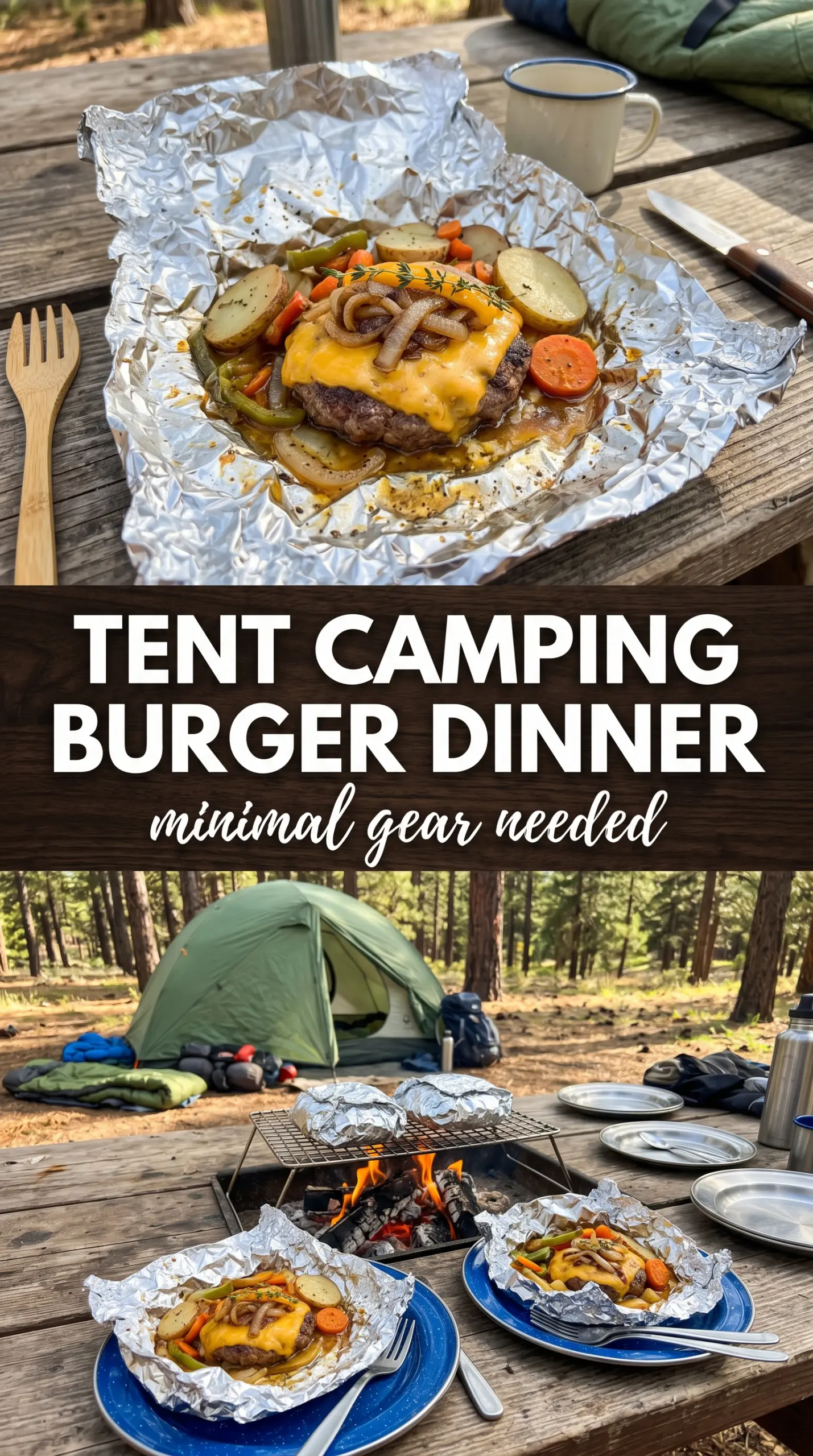 Hobo Dinner Cheeseburgers foil packet cheeseburgers vegetables
