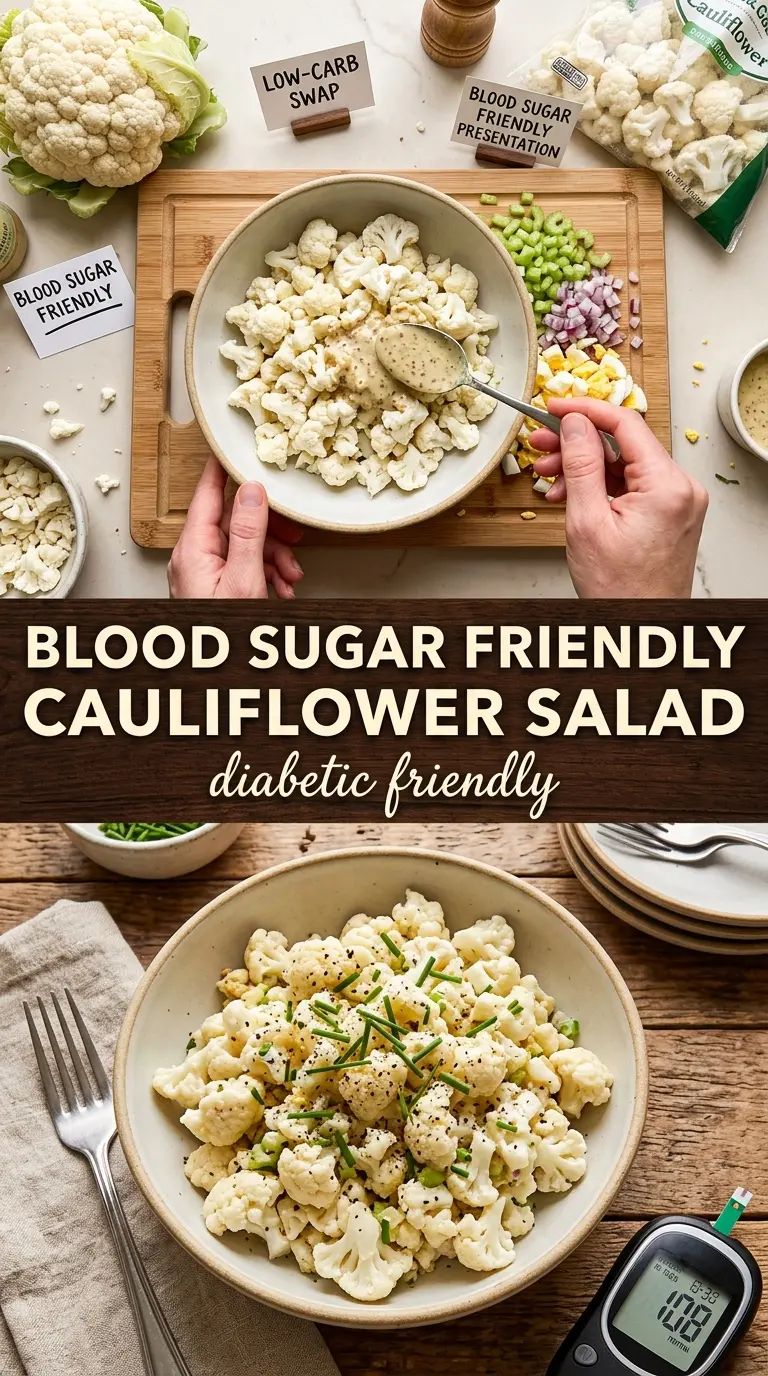 Keto Cauliflower Salad creamy low-carb