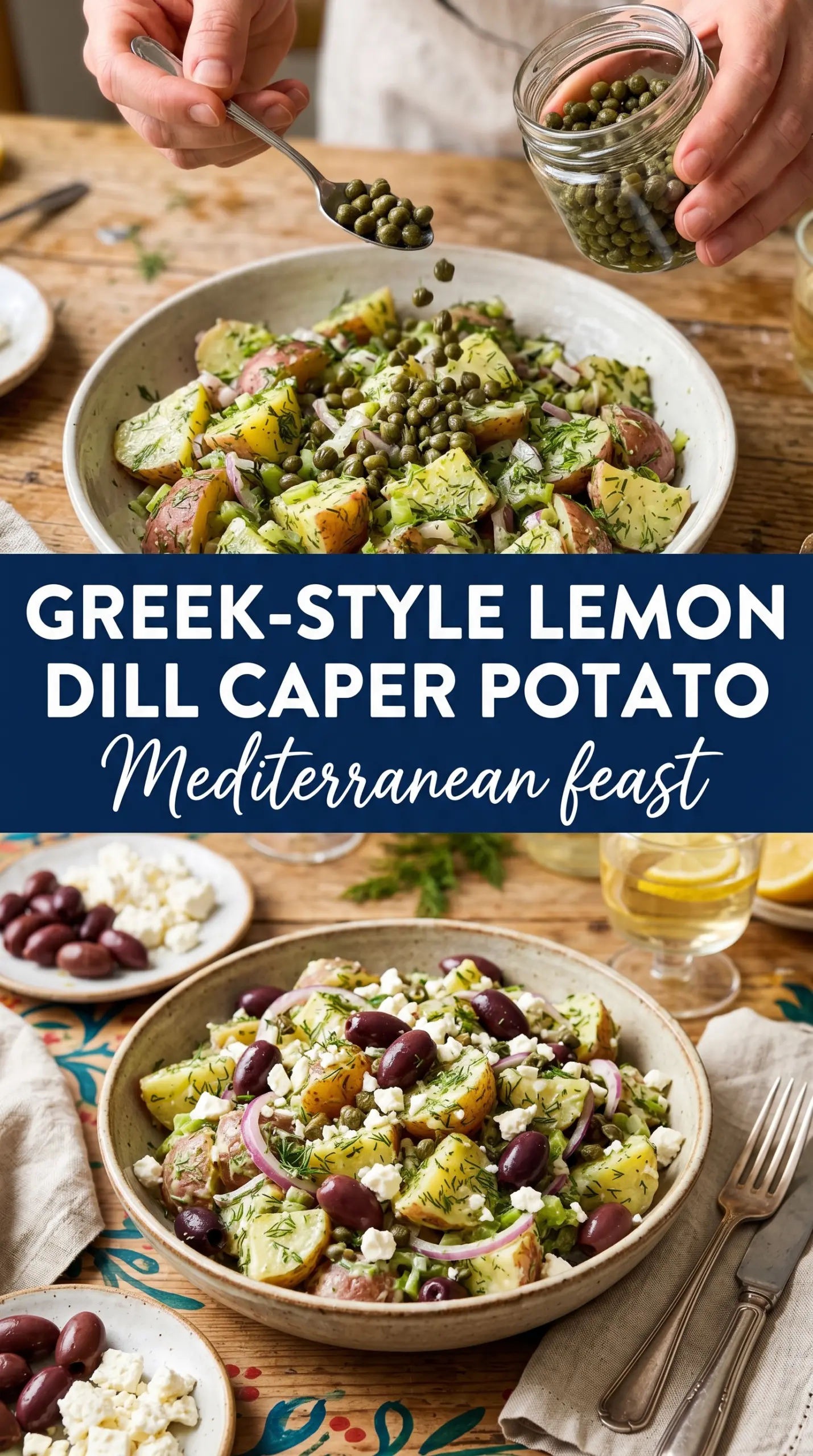 Lemon Herb Potato Salad with Dill and Capers bright tangy herbs