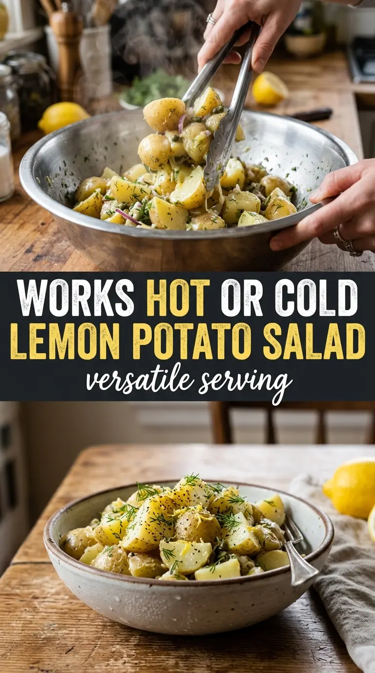 Lemon potato salad bright creamy tangy