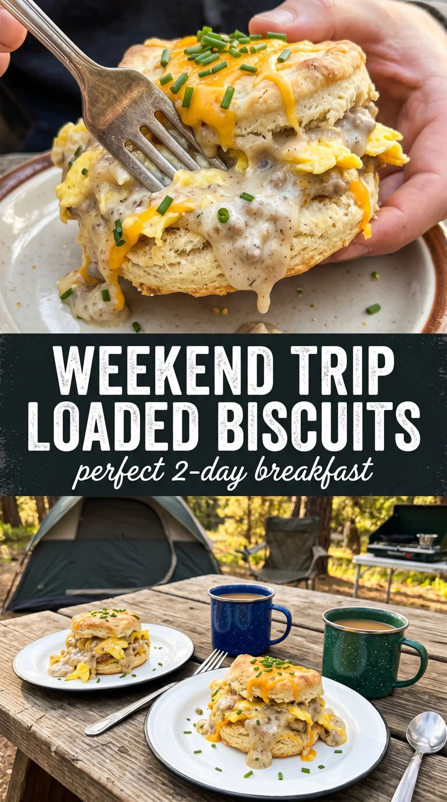 Loaded Breakfast Biscuits fluffy savory cheesy