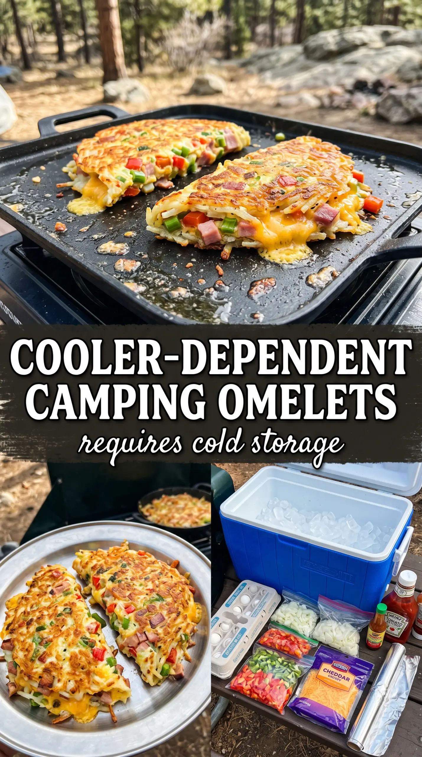 Loaded Grilled Hash Brown Omelets crispy cheesy breakfast