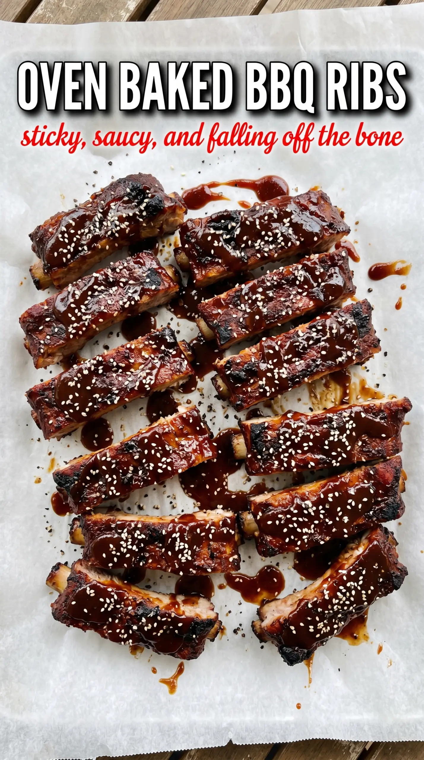 Cooked pork with sauce or glaze