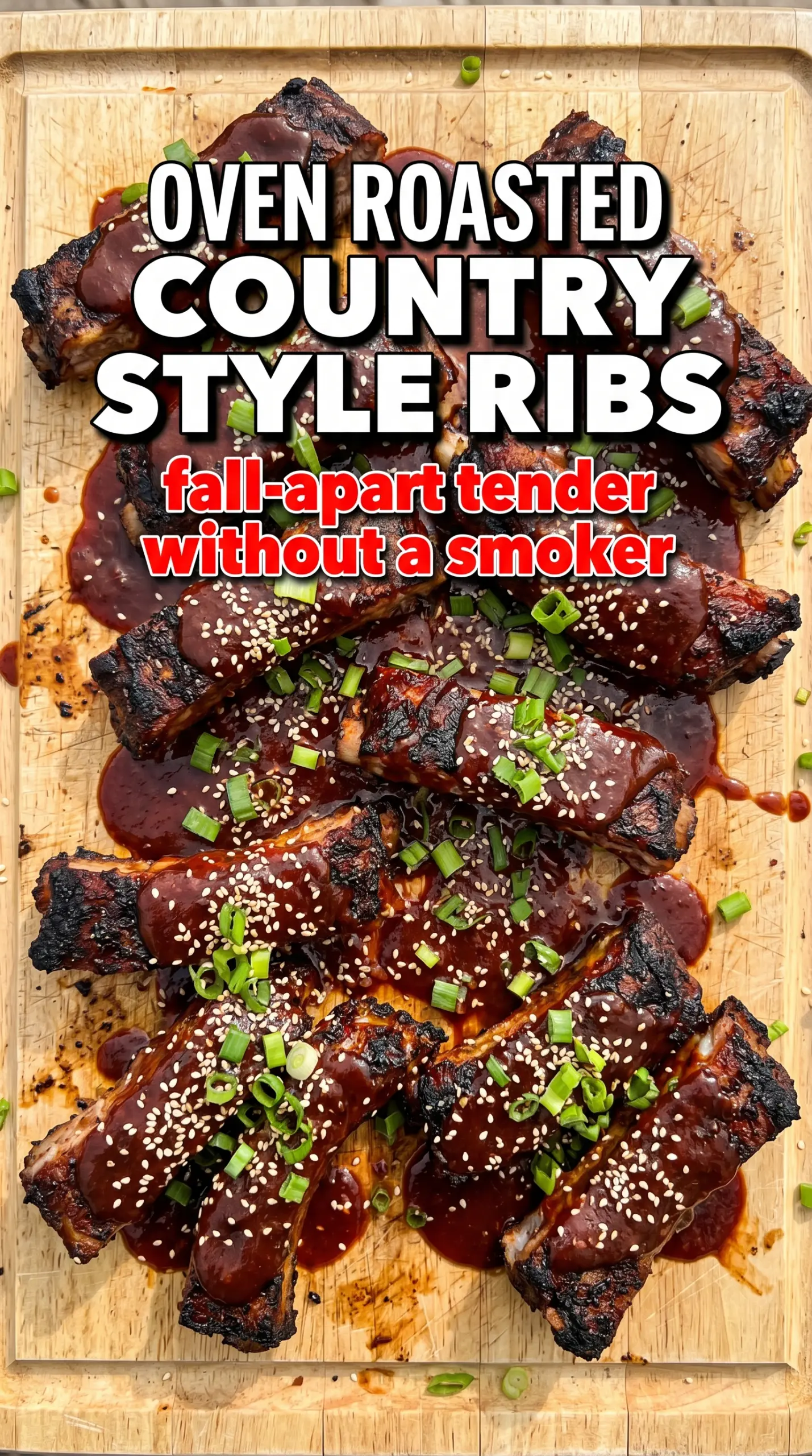 Oven Roasted Country Style Ribs caramelized sticky juicy