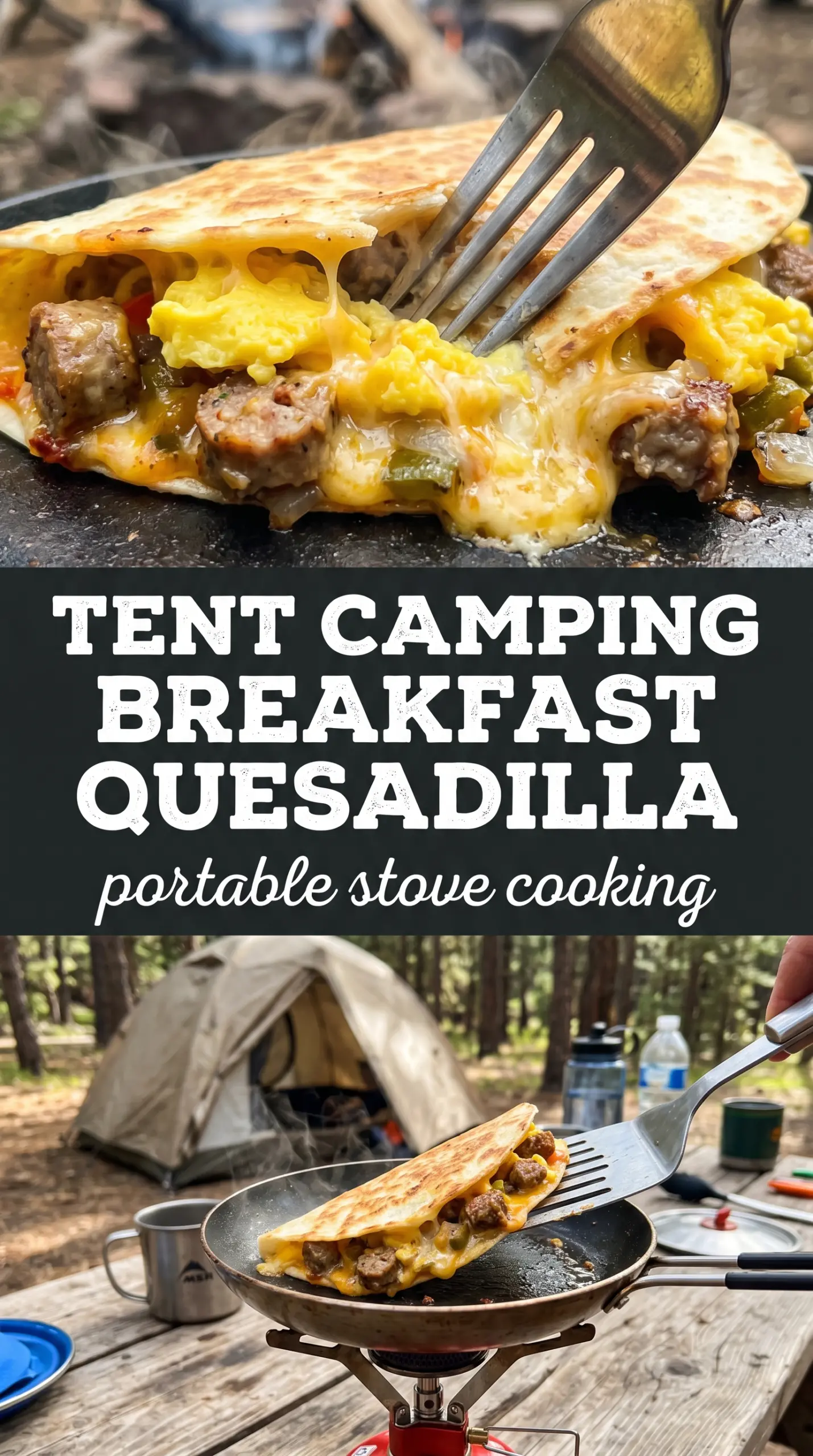 Sausage & Egg Breakfast Quesadilla crisp cheesy