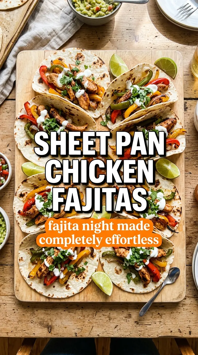 Sheet Pan Chicken Fajitas colorful charred sheet pan