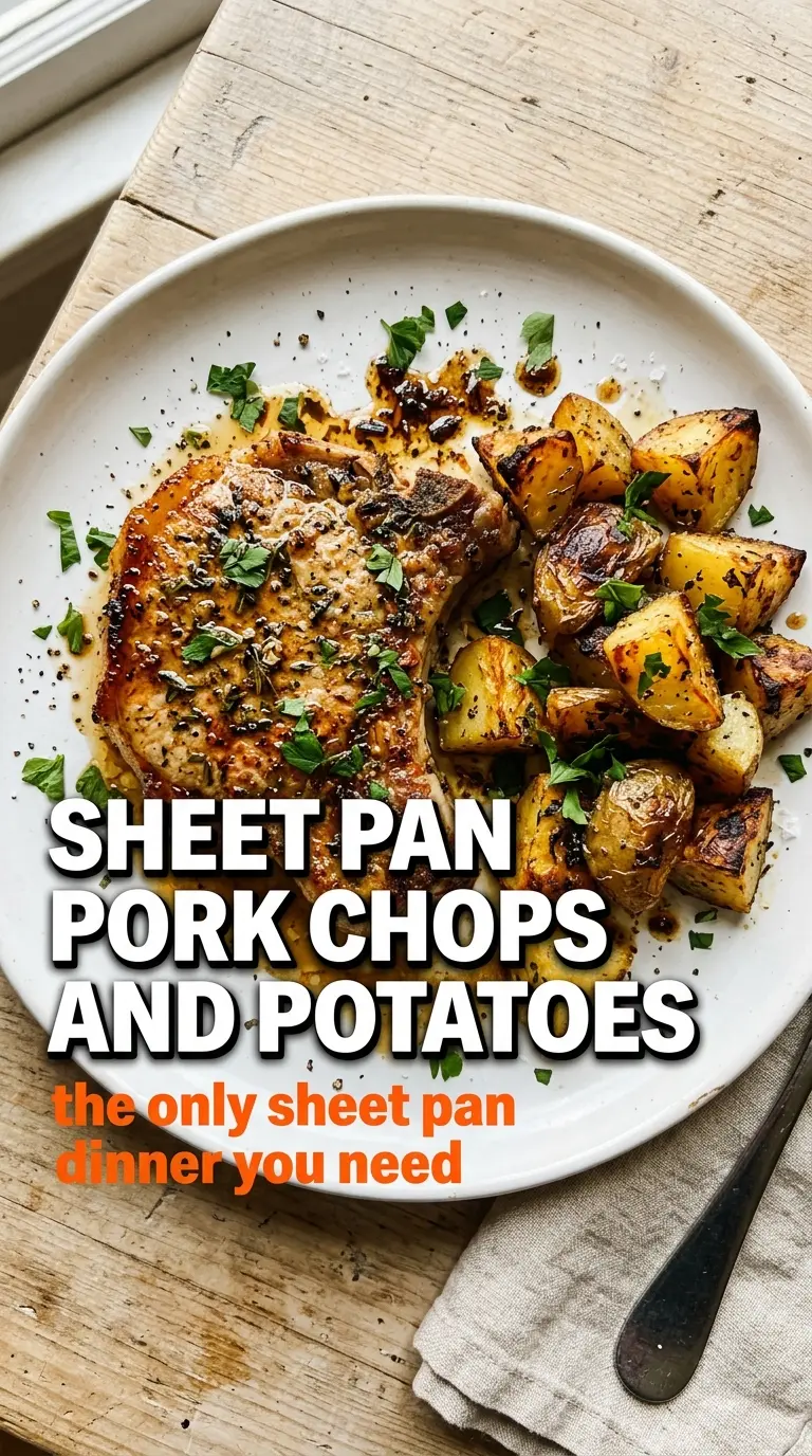 Sheet Pan Pork Chops and Potatoes golden roasted hearty