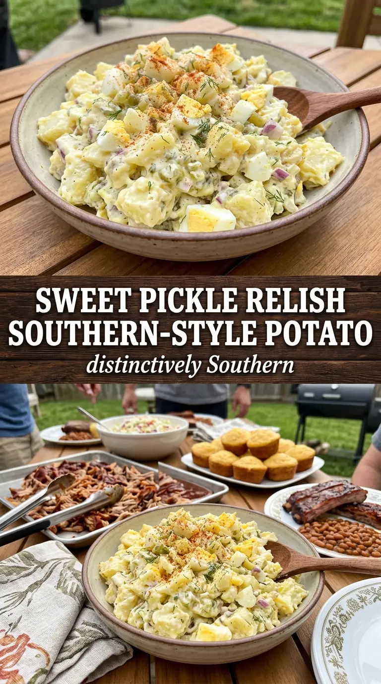 Southern Potato Salad creamy eggs pickles