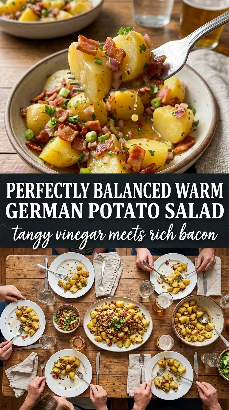 Warm German Potato Salad tangy bacon, warm potatoes