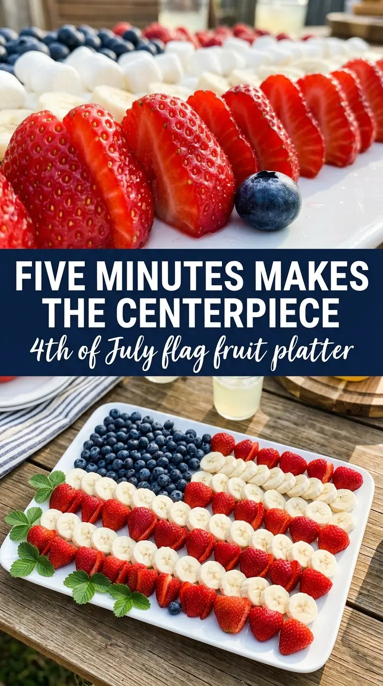 American flag fruit platter red white blue fruit