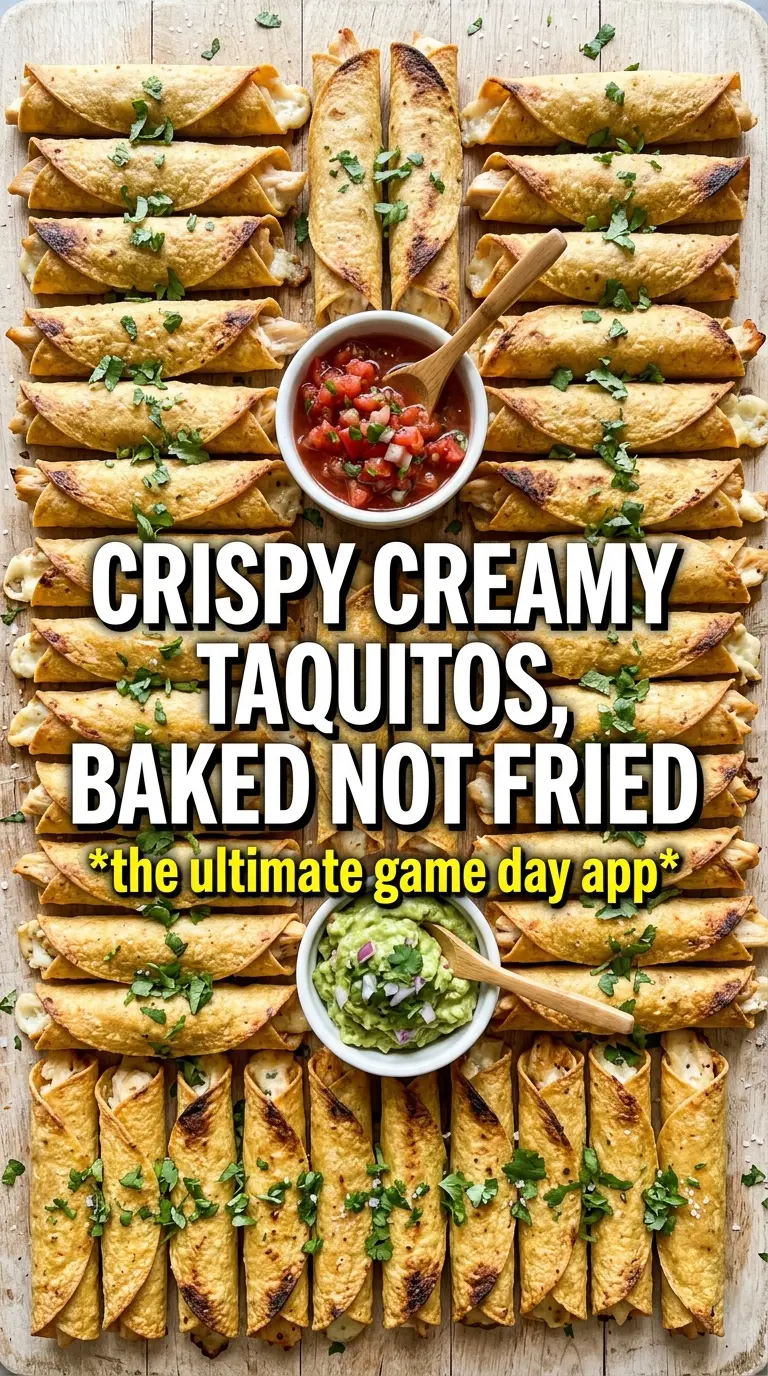Baked Cream Cheese Chicken Taquitos crispy cheesy Tex-Mex