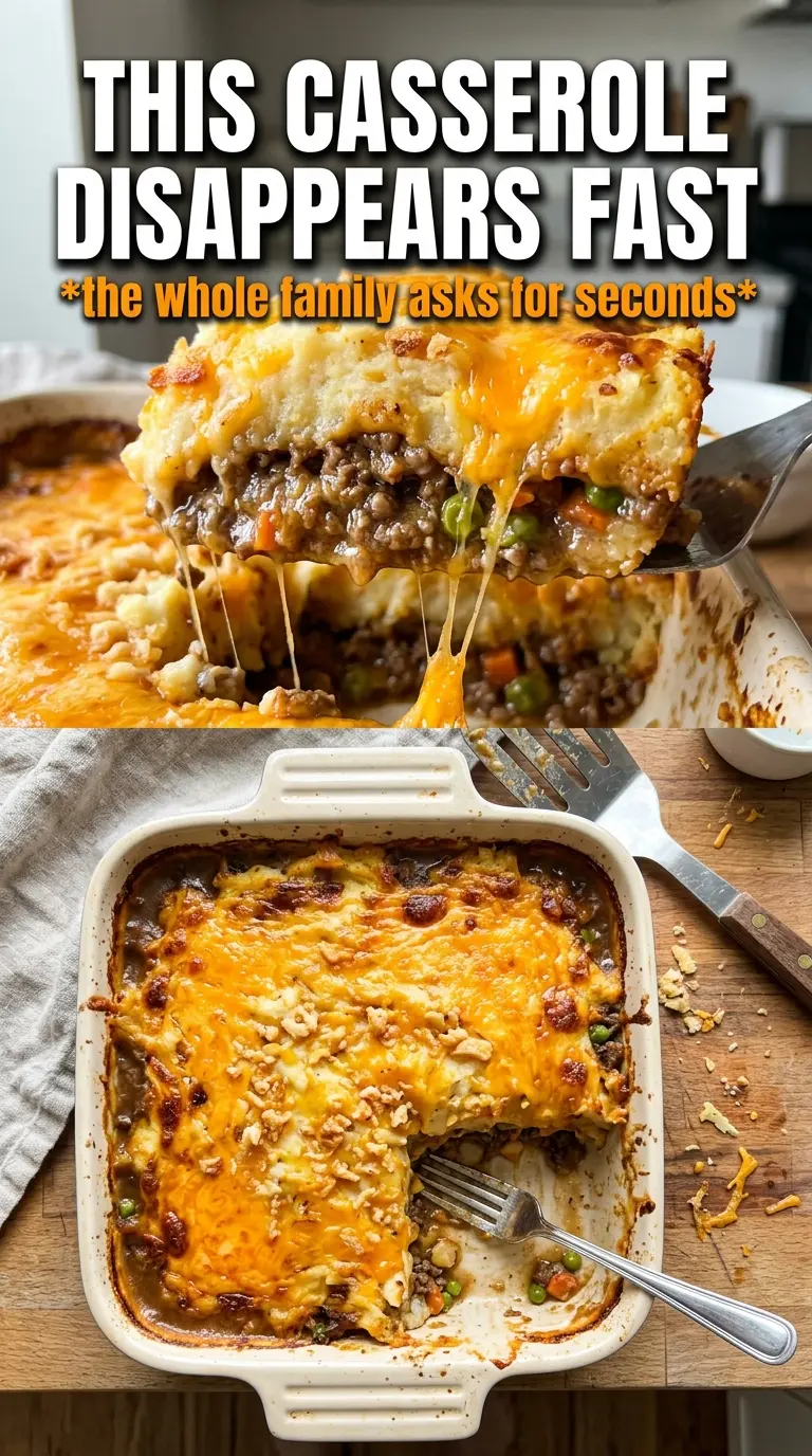 Cheesy Hamburger Potato Casserole layered, cheesy, golden