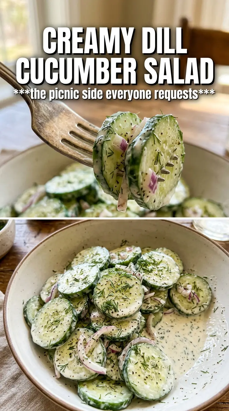 Creamy Cucumber Salad crisp dill sour cream