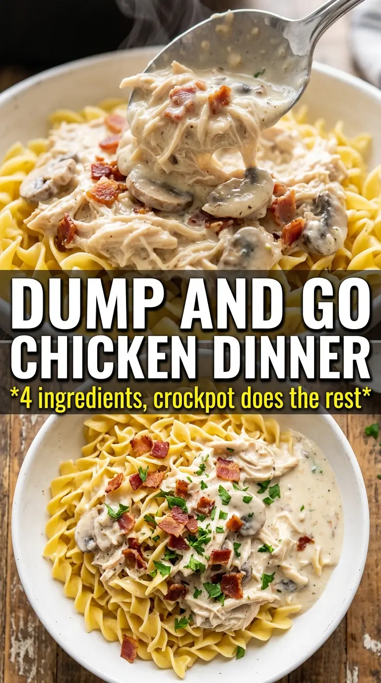 Crock Pot Angel Chicken creamy shredded pasta