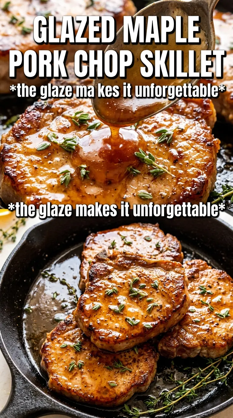 Maple Glazed Pork Chops sticky glossy skillet
