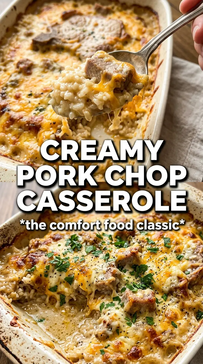 Pork Chops Casserole creamy mushroom baked rice