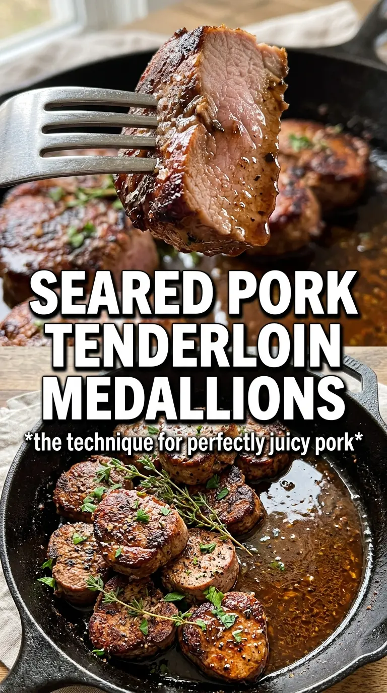 Pork Tenderloin Medallions golden crust pan sauce