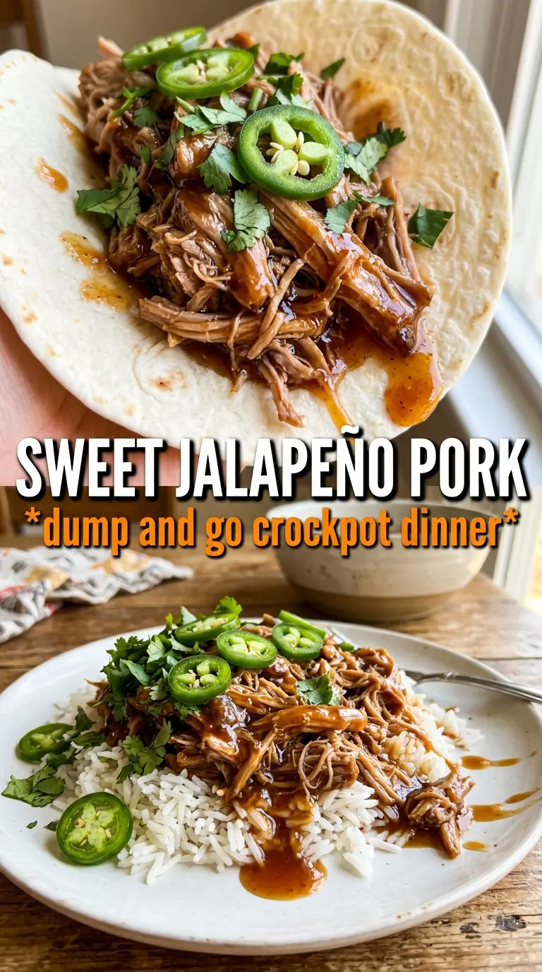 Sweet Jalapeño Pork glossy caramelized spicy