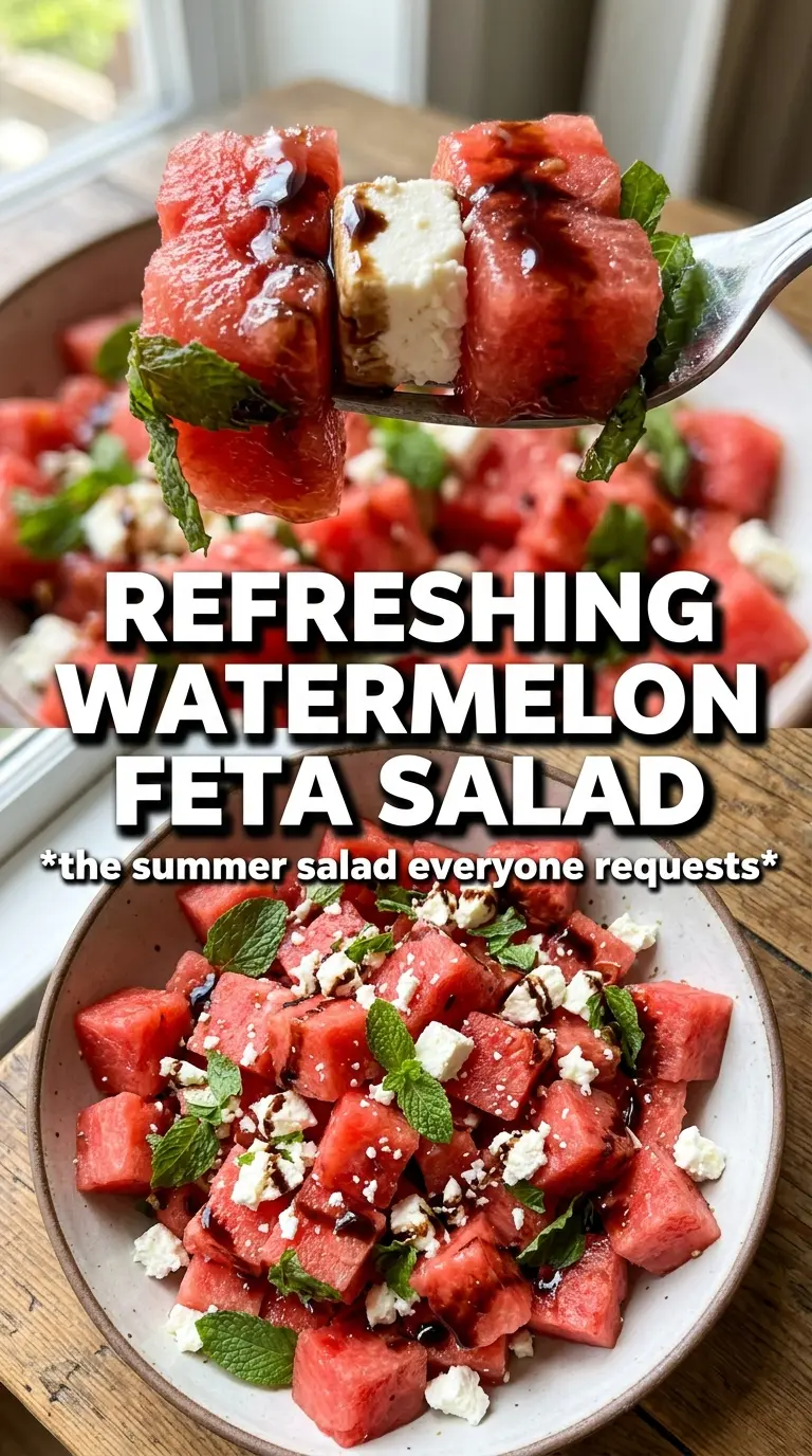 Watermelon salad vivid crisp refreshing
