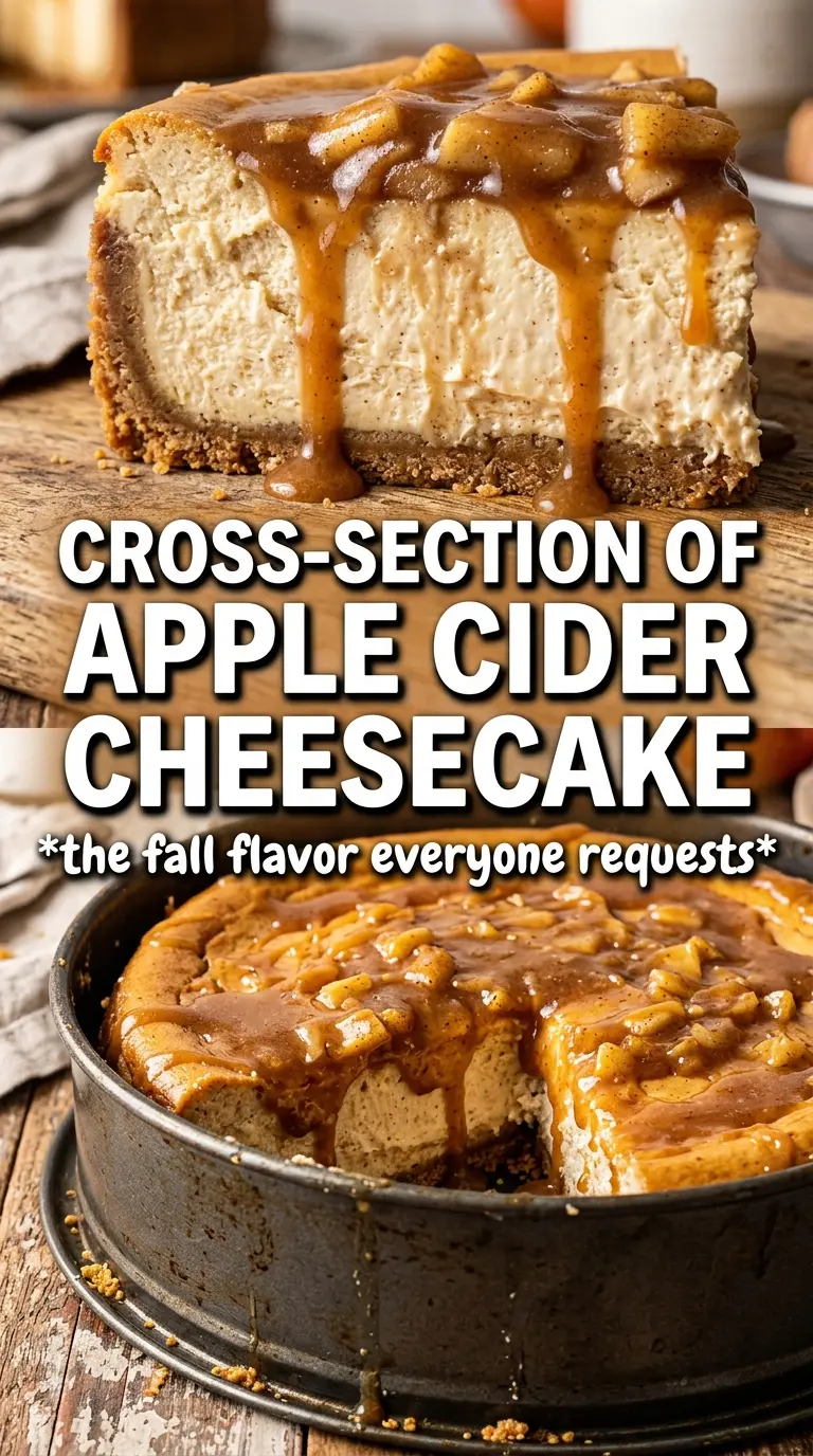 Apple Cider Cheesecake creamy spiced slice