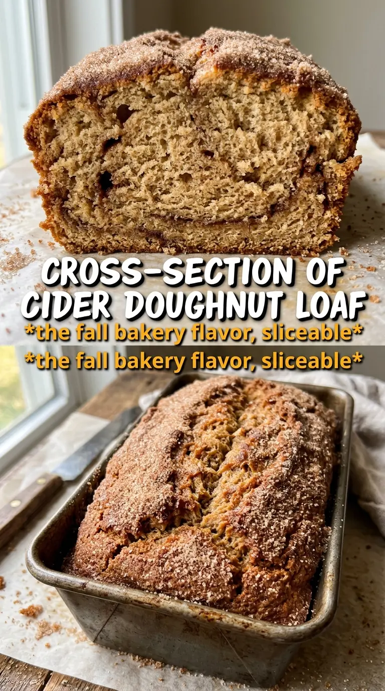 Apple Cider Doughnut Loaf Cake cinnamon sugar spiced