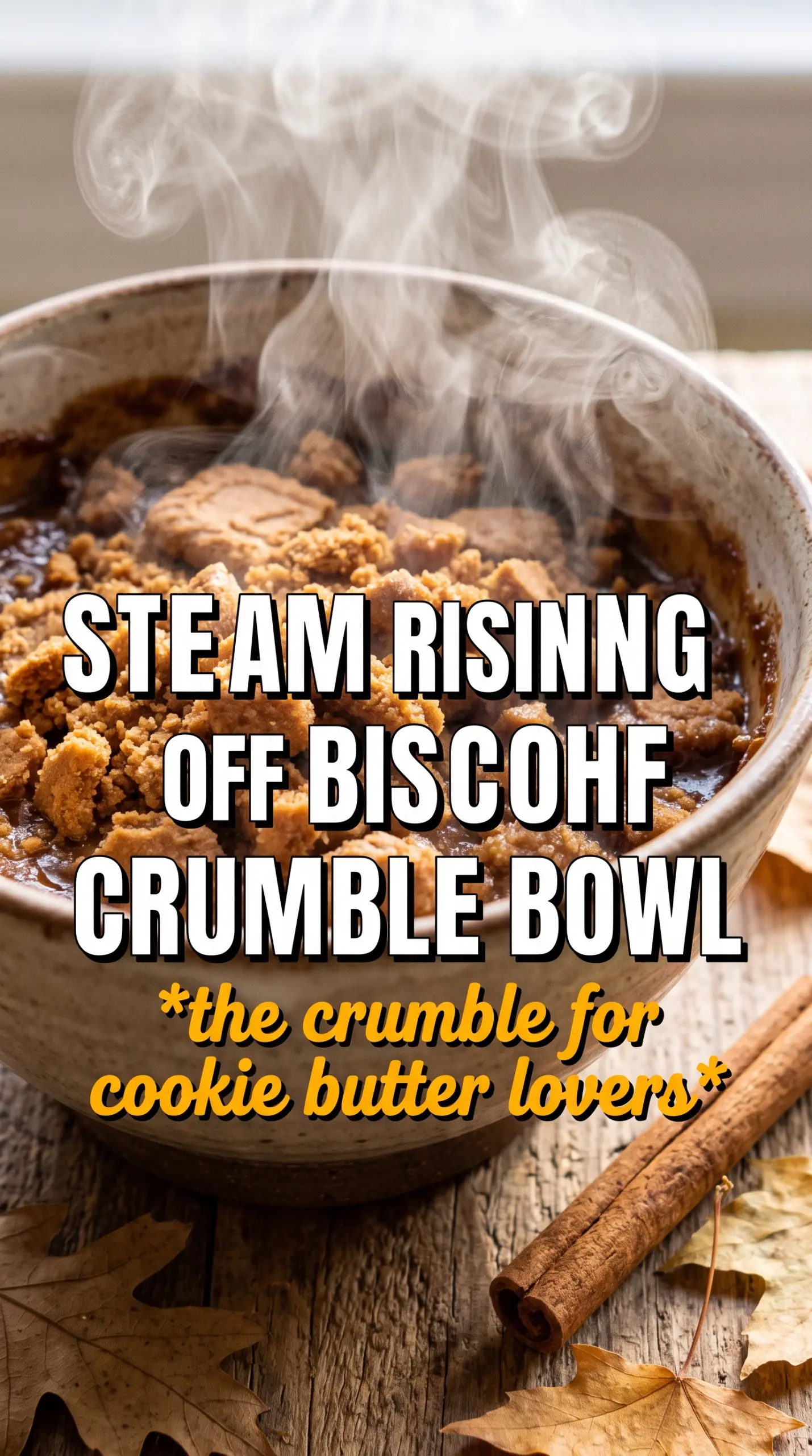 Biscoff apple crumble caramelized crisp apples