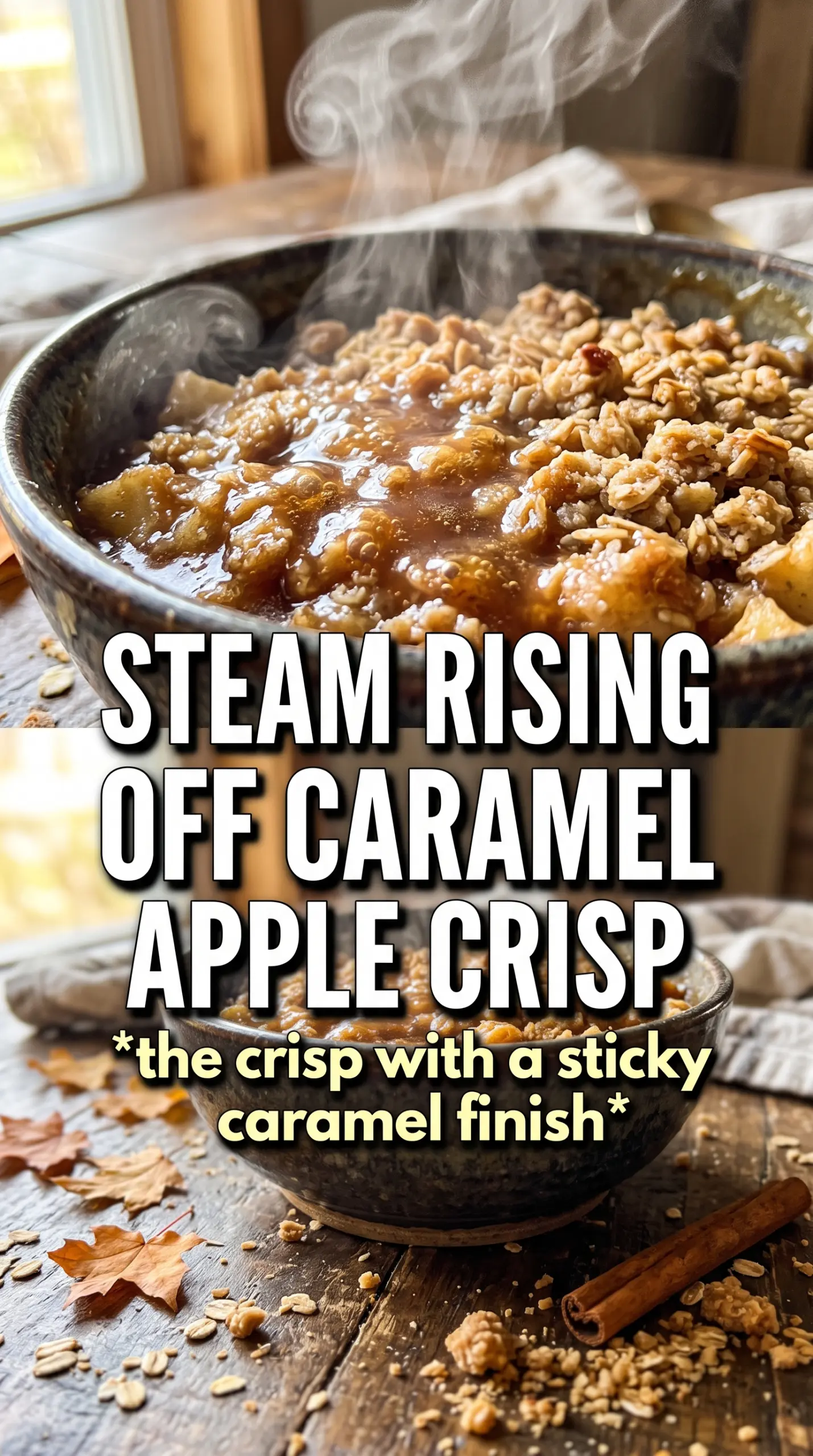 Caramel Apple Crisp golden oat crumble