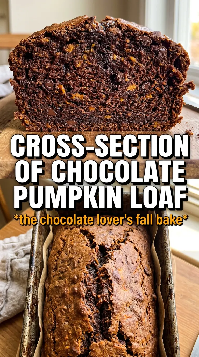 Chocolate Pumpkin Bread chocolatey moist loaf