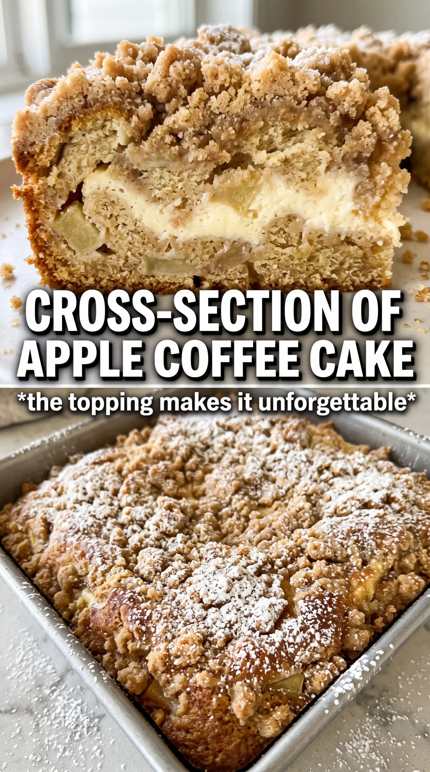 Cream Cheese Apple Coffee Cake golden streusel creamy layers