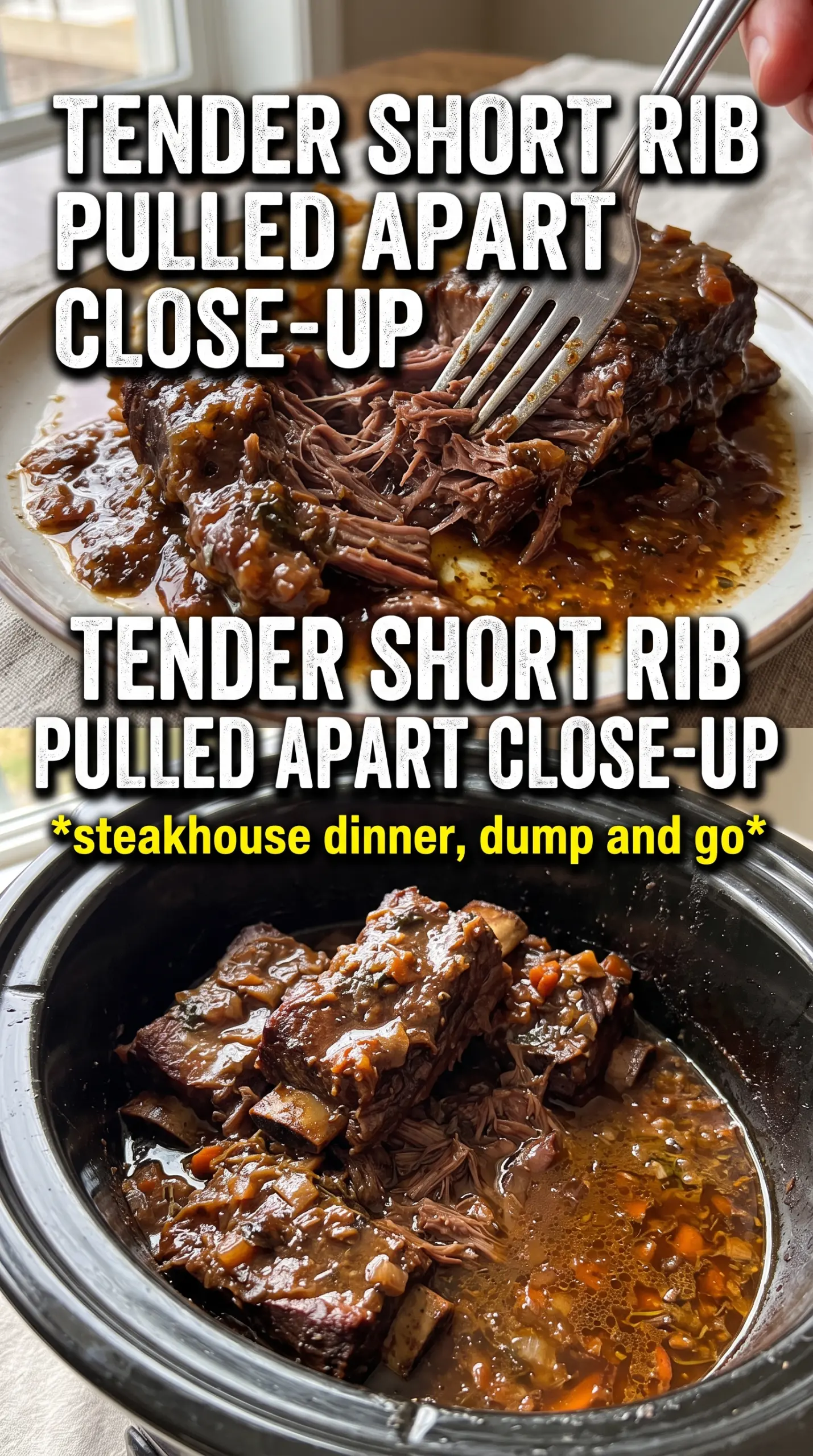 Crockpot beef short ribs rich tender braised