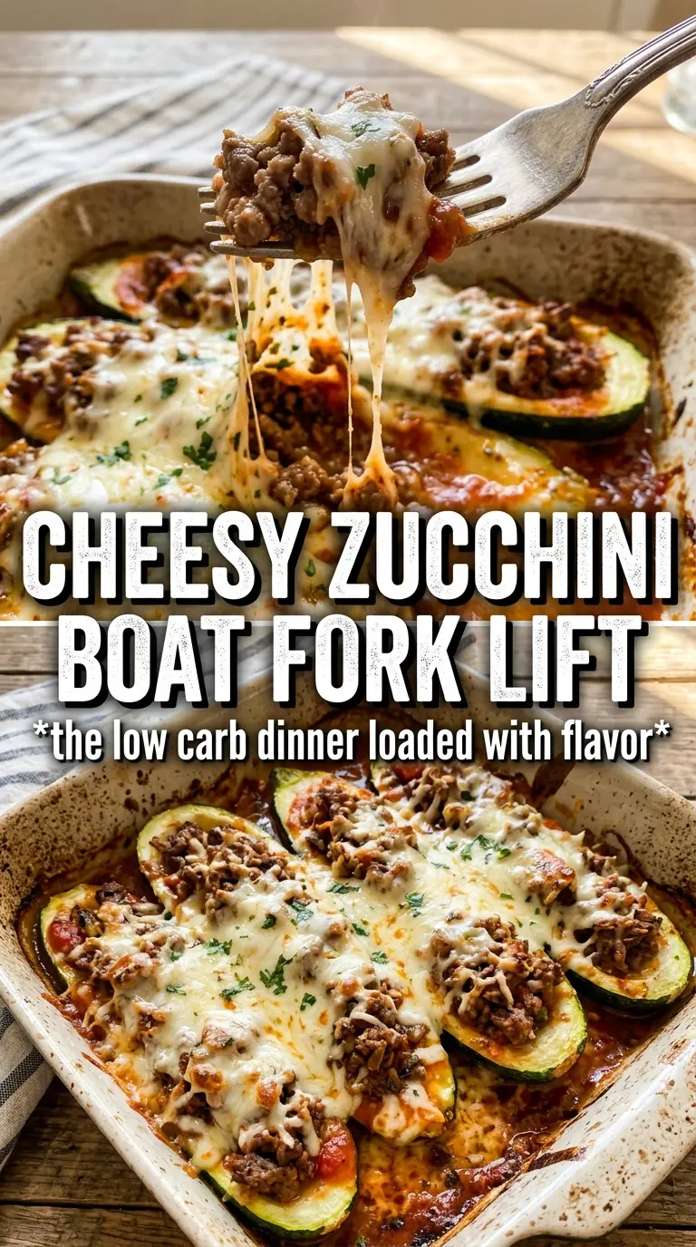 Ground Beef Zucchini Boats cheesy baked tomato