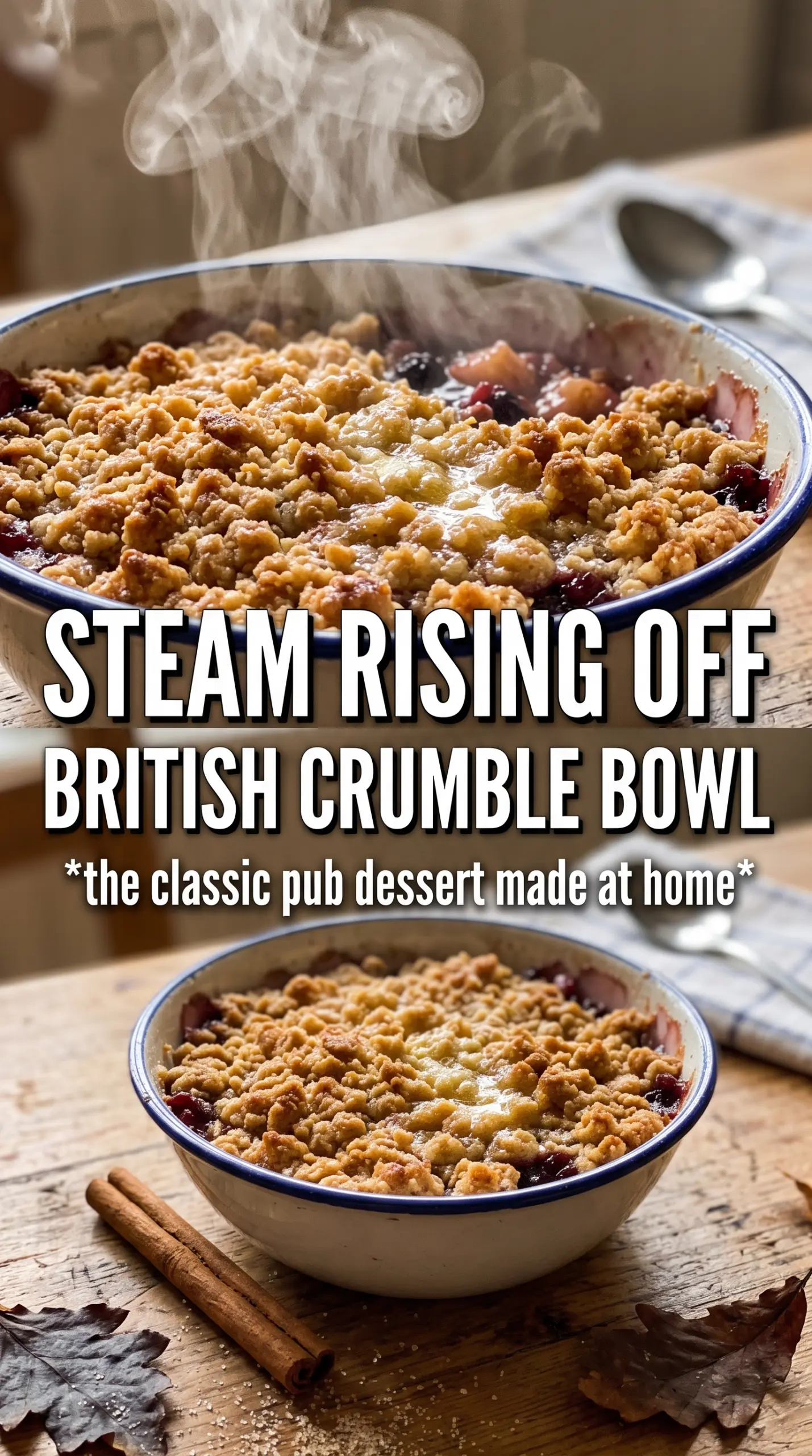Jamie Oliver apple crumble golden bubbly