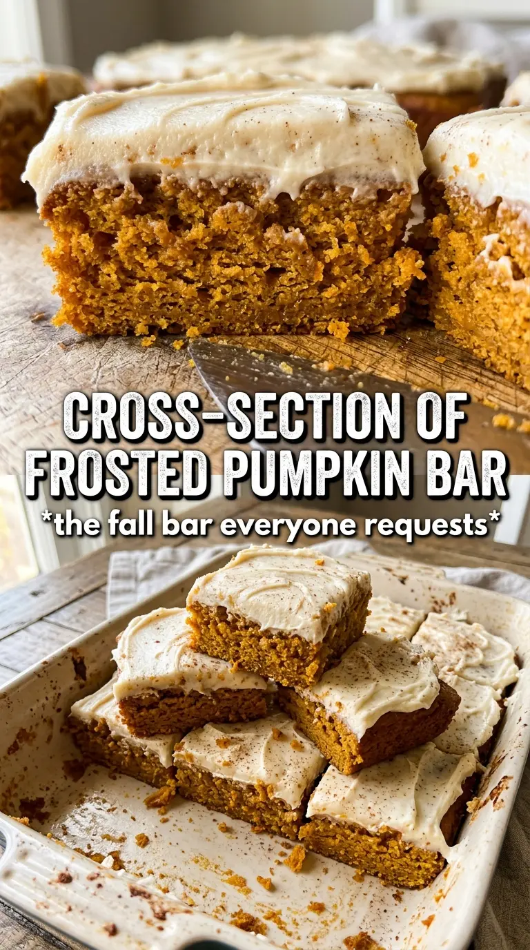 Pumpkin Bars soft spiced frosting