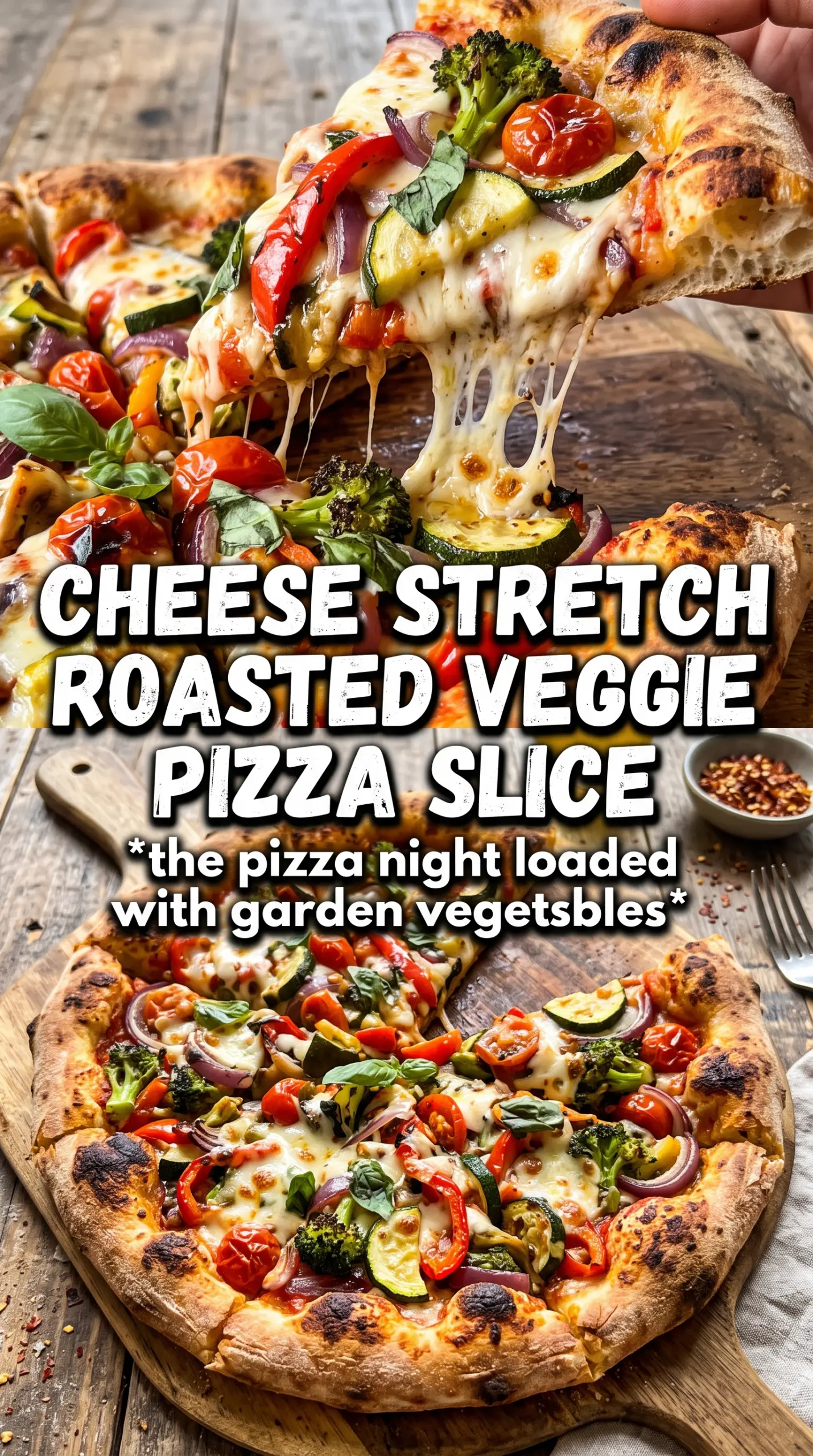 Roasted Vegetable Pizza golden blistered basil balsamic