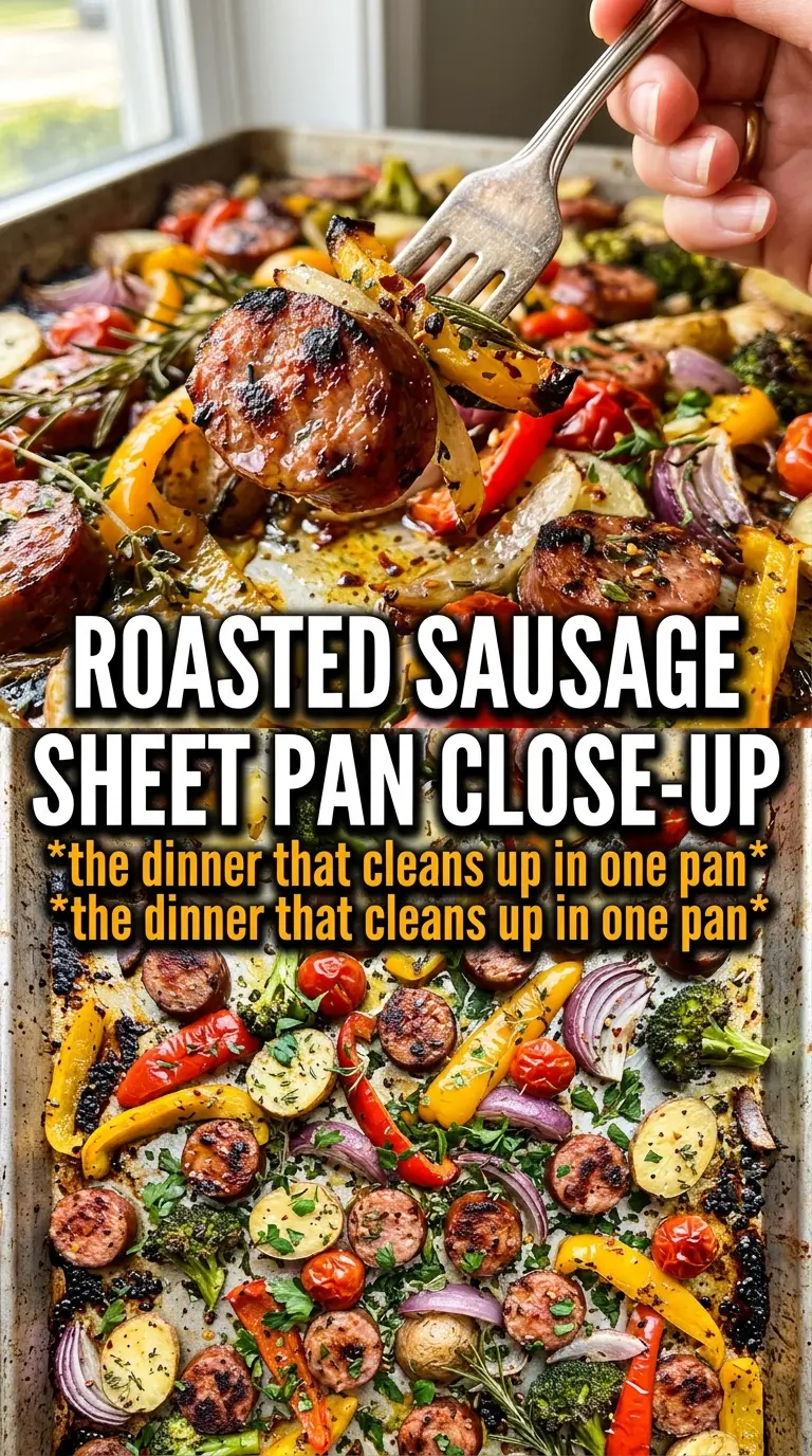 Sheet Pan Sausage and Fall Veggies caramelized roasted balsamic